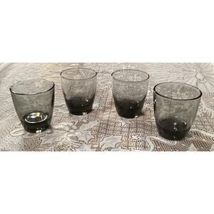 Set of 4 Libbey Classic Smoke 13 oz Rocks/Double Old Fashioned Glasses